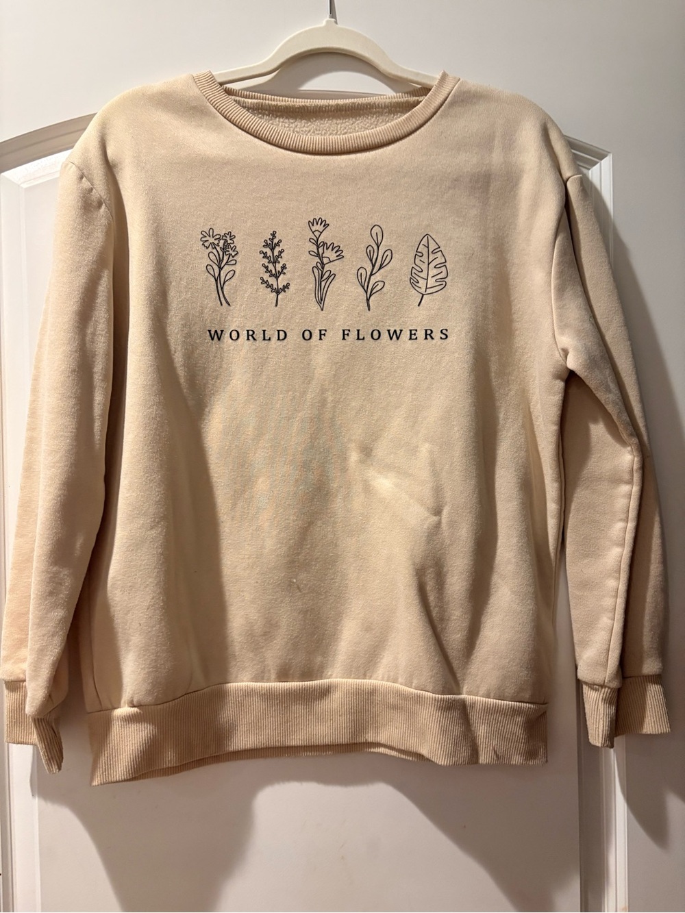 Cream Cozy Fleece-Lined Sweatshirt